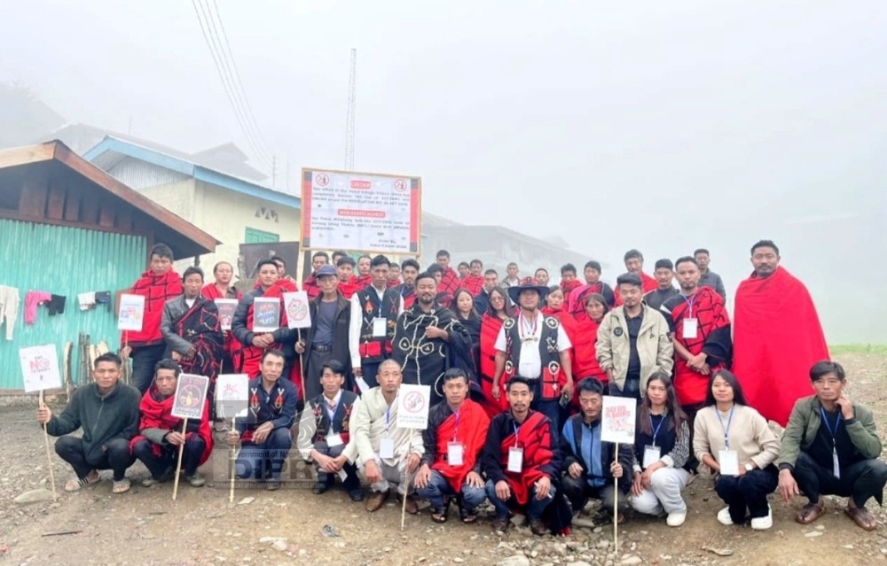 Participants during the ‘No to Drugs and Alcohol’ programme held in Yakor village on June 11. (DIPR Photo)